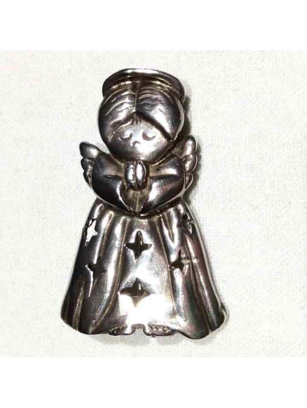 PRAYING ANGEL CHERUB Sterling Silver VINTAGE PIN BROOCH